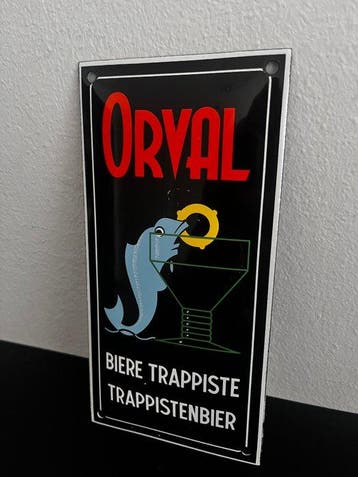 Orval Trappistenbier Emaille Reclamebord – Belgisch Bierbord
