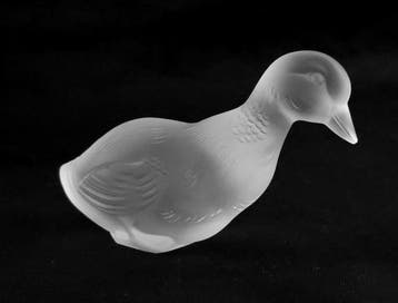 Baccarat - sculptuur, Scultura Anatra in Cristallo Satinato