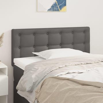 Bedbord 100cm grijs kunstleer - retourdeal 49% korting, Huis en Inrichting, Overige materialen, Eenpersoons, Klassiek, Zo goed als nieuw