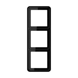 Jung CD500 afdekraam 3-voudig zwart - CD583SW, Nieuw, Stopcontact