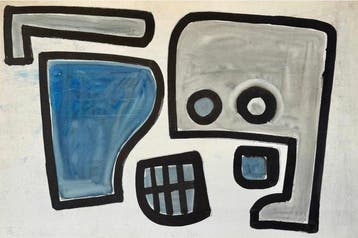 Gundi Falk (1966) - Composition XXL bleue aux formes