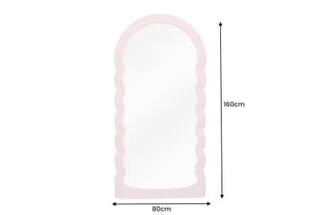 Design wandspiegel WAVE 160cm roze - 43159, Ophalen of Verzenden, Nieuw
