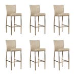 Set van 6 Leren barkruk Revolt hoog - Toledo Mastic, Ophalen of Verzenden, Nieuw, Leer