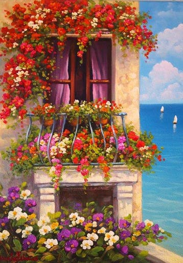 Gabriele Fabris (1958) - Balcone Fiorito