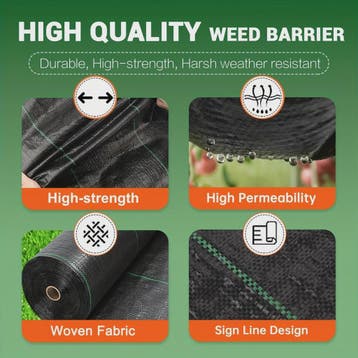 Heavy-Duty Weed Control Fabric - Duurzaam Landscaping Geotex, Verzenden