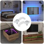 vidaXL LED Strip Clips 23,8 mm 2 pcs Doorzichtig Kunststof, Verzenden, Nieuw, Kunststof