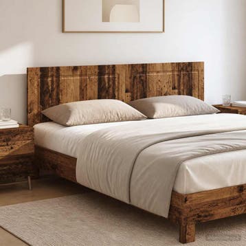vidaXL Wandgemonteerd Hoofdeinde UTRECHT Oud hout Bewerkt, Verzenden, Nieuw, Bruin, Hout