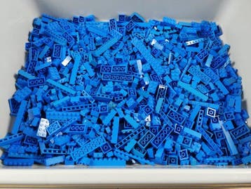 Lego - geen serie - 01. Partij van 1000 blauwe bouwstenen -, Nieuw