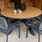 Arezzo tuintafel rond polywood teaklook 150 cm, Ophalen of Verzenden, Nieuw