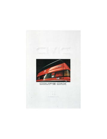 1987 HONDA CIVIC COUPÉ CRX BROCHURE NEDERLANDS, Nieuw, Honda, Author