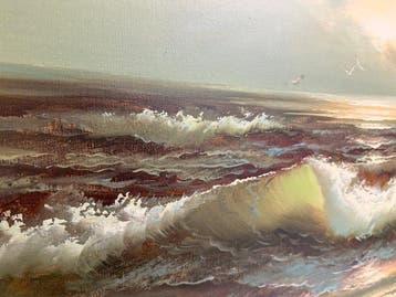 Claude Terray (1942) - Zonnewende op zee, Antiek en Kunst