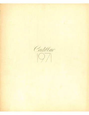 1971 CADILLAC PROGRAMMA BROCHURE ENGELS (USA), Nieuw, Author
