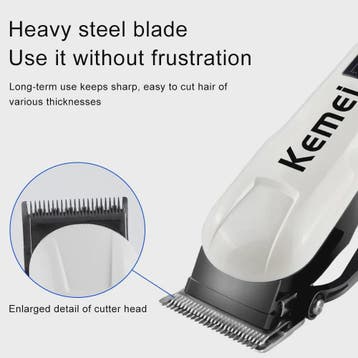 Kemei KM-809A Professionele Draadloze Baardtrimmer & Haarkni, Verzenden, Nieuw