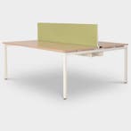 Febrü bench werkplek , Eiken Napoli blad, 2x 180 x 77 cm wit, Ophalen of Verzenden, Nieuw