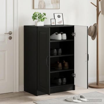 vidaXL Schoenenkast UTRECHT 59,5 x 39,5 x 87 cm Bewerkt hout, Verzenden, Nieuw
