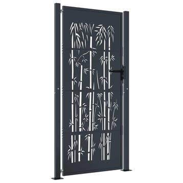 Stalen Poort Bamboe-Design | Tweedekansje | OP=OP, Met poort, Ophalen of Verzenden, Zo goed als nieuw, Tuinhek