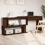 vidaXL Hoekbureau 200x50x76 cm bewerkt hout bruin eikenkleur, Huis en Inrichting, Bureaus, Verzenden, Nieuw