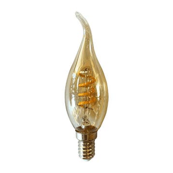 LED FILAMENT | E14 | LED KAARSLAMP | TIP | DIMBAAR | AMBER, Huis en Inrichting, Lampen | Losse lampen, Ophalen of Verzenden, Nieuw