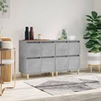 vidaXL Dressoirs 2 st 60x35x70 cm bewerkt hout betongrijs, Verzenden, Nieuw, 50 tot 100 cm, 25 tot 50 cm