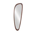 Wandspiegel ORGANIC 165 cm massief hout walnootlook - 48258, Huis en Inrichting, Woonaccessoires | Spiegels, Ophalen of Verzenden