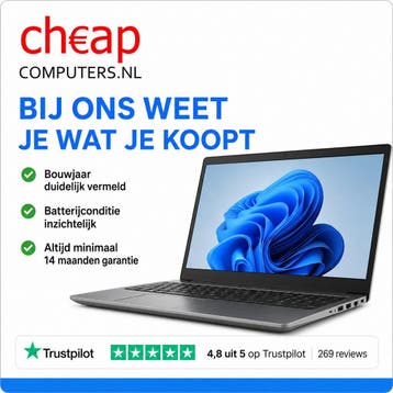 Refurbished laptop Windows 11 | Dell HP Lenovo + garantie, 2 tot 3 Ghz, Qwerty, 8 GB, Refurbished