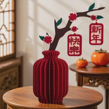 Rode Kalebas Honingraat Decoratie - Chinees Nieuwjaar, Lente, Verzenden