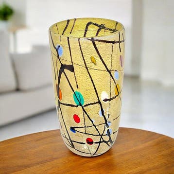 Filippo Maso - Vaas - Muranoglas - Vaas “Ode aan Miró”