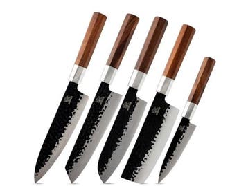 Veiling - Messerhai 5dlg Messenset AUS10 Damascus Sashimi, Nieuw