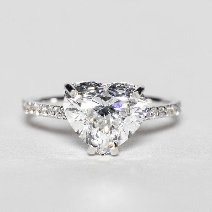 Zonder minimumprijs - Statement ring - 18 karaat Witgoud -, Sieraden, Tassen en Uiterlijk, Antieke sieraden