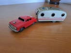 SSS Toys - Blikken speelgoed - Car & House Trailer - Japan, Antiek en Kunst, Antiek | Speelgoed