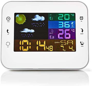 Weerstation - Binnen en buiten - Met buitensensor - Draadloo, Verzenden, Zo goed als nieuw