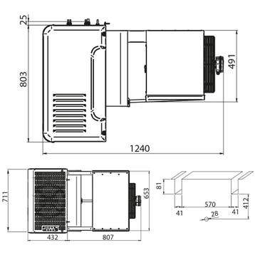 Diamond Hang-Wandunit | 15.8-29.6m³ | -15°C/-25°C | 400V | 7, Ophalen of Verzenden, Nieuw