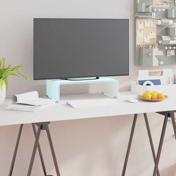 vidaXL Tv-meubel/monitorverhoger 40x25x11 cm glas groen, Minder dan 50 cm, Verzenden, Nieuw, Glas