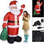 Opblaasbare Kerstman 195 cm hoog met verlichting (Interieur), Diversen, Kerst, Verzenden, Nieuw