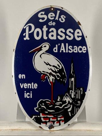 Potasse - Emaille bord - 60x39cm - Gemaakt van een dikke