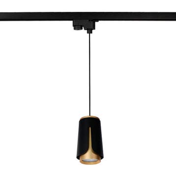 1-fase langwerpige hanglamp 14CM | Tulip | Zwart/ Goud, Ophalen of Verzenden, Nieuw