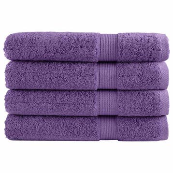 vidaXL Handdoeken SOLUND 4 st 600 g/m² 100x200 cm paars, Verzenden, Nieuw, Paars