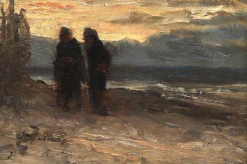 Jozef Israëls (1824-1911), Strandgezicht met twee personen