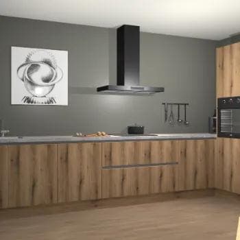 Goud Eiken greeploze keuken Khao Lak 73148, Verzenden, Nieuw