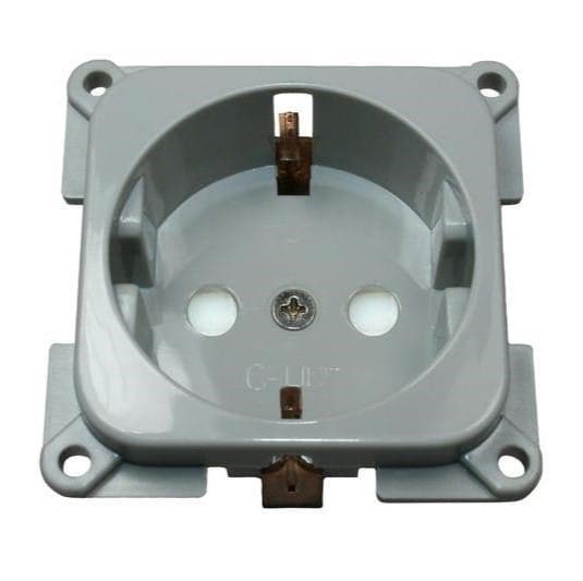 Wandcontactdoos 230V C-line Grijs, Caravans en Kamperen, Camper-accessoires, Nieuw, Ophalen of Verzenden