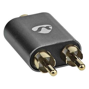 3.5 mm jack naar 2x tulp adapter | V  M | Nedis, Verzenden, Nieuw