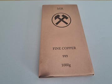 1 kilogram - Koper .999 - MRBUD - Met certificaat (Zonder
