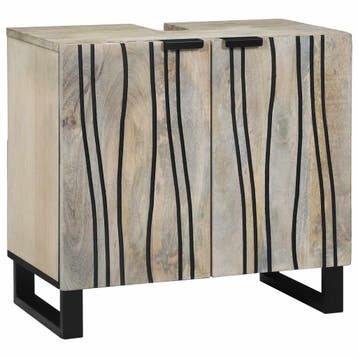 vidaXL Badkamertenk te kast Wit 62 x 33 x 58 cm Bewerkt hout, Verzenden, Nieuw