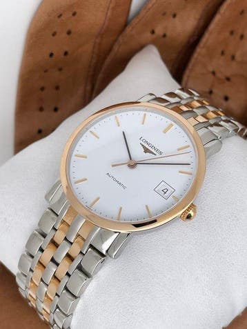 Longines - Elegant Mid Size Automatic Gold/Steel -, Nieuw