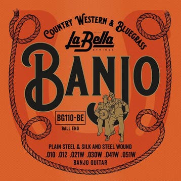 La Bella L-BG110-BE snaren set for 6-snaar guitar banjo,, Muziek en Instrumenten, Ophalen of Verzenden, Nieuw