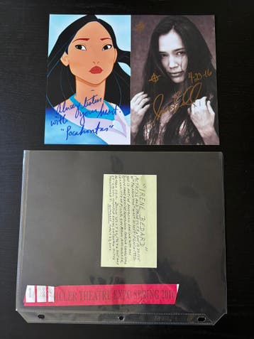 Originele handtekening Irene Bedard - Walt Disney Pocahontas, Ophalen of Verzenden, Nieuw, Film