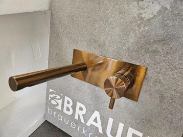 Brauer Copper Edition inbouw wastafelkraan - rechte uitloop, Ophalen of Verzenden, Nieuw, Koper, Bad