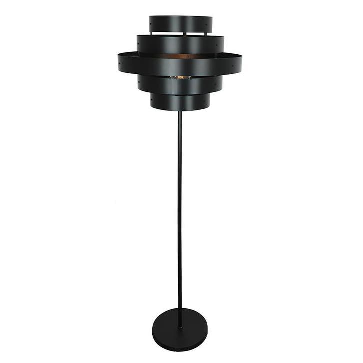 Landelijke vloerlamp zwart, Jana, met schakelaar, Huis en Inrichting, Lampen | Vloerlampen, Nieuw, Metaal, 150 tot 200 cm, Ophalen of Verzenden