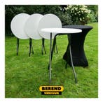 Te huur: Statafels | 6 tot 8 persoons | 85cm doorsnee, Huis en Inrichting, Tafels | Statafels, Ophalen, Nieuw