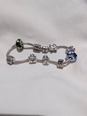 Zonder minimumprijs - Pandora - Parure Zilver - 9 bedels